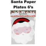 Christmas Santa Paper Plates 6-Piece 
